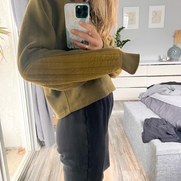 Rag&bone olive green 3/4 zip up sweater - Picture 2 of 4